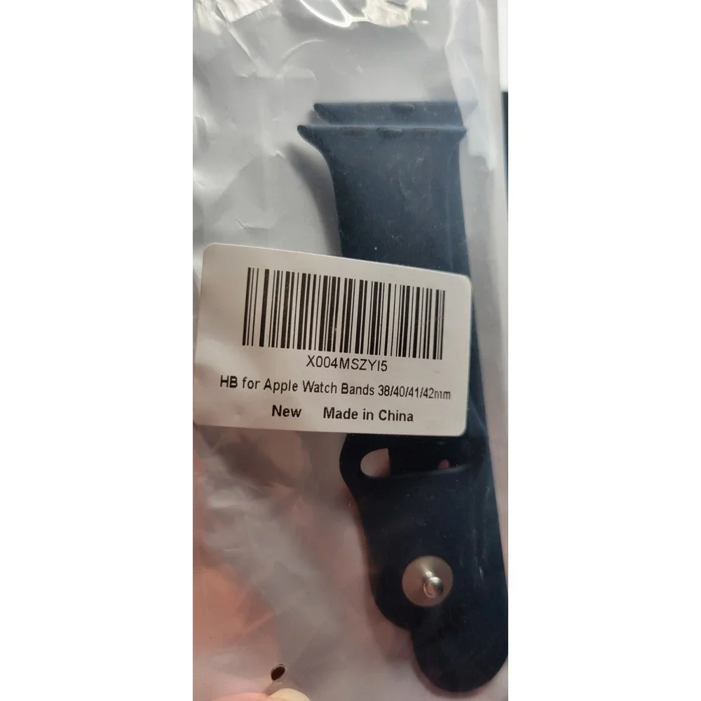 Silicone Strap Band for Apple Watch 38 40 41 42mm Black Replacement